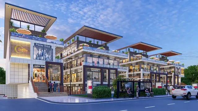 Artistic impression: The Galleria entrance at dusk